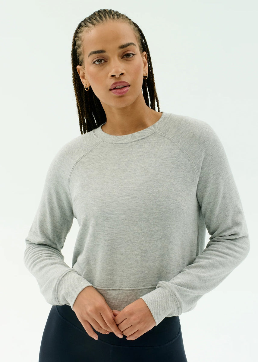 Splits59 Brooks Fleece Long Sleeve Sweatshirt - Heather Grey