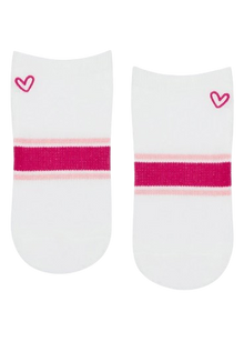  MoveActive Classic Low Rise Grip Socks - Playful Pink Stripes