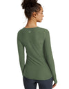 Beyond Yoga Featherweight Classic Crew Pullover - Moss Green Heather