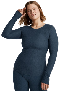  Beyond Yoga Featherweight Classic Crew Pullover - Nocturnal Navy