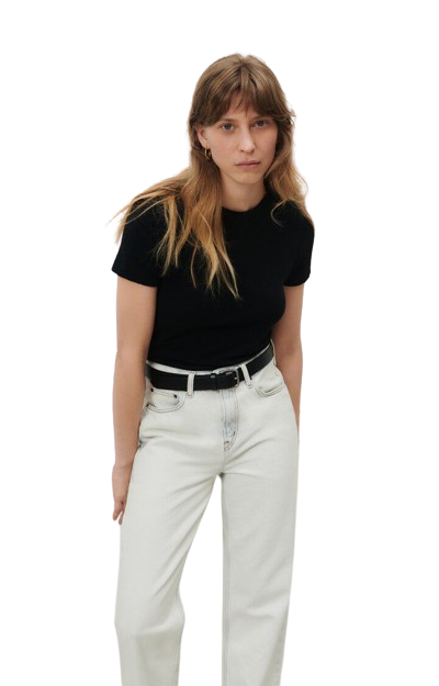 American Vintage Sonoma Round Neck Short Sleeve T-shirt SON28G  - Black