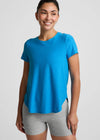 Beyond Yoga Featherweight On The Down low Tee - Malibu Lagoon Heather