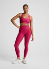 Beyond Yoga Caught In The Midi High Waist Legging - Berry Red Heather