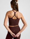 Beyond Yoga Spacedye Slim Racerback Cropped Tank 007K4 - Iced Mocha Heather 007K4