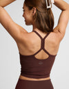 Beyond Yoga Spacedye Slim Racerback Cropped Tank 007K4 - Iced Mocha Heather 007K4