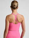 Beyond Yoga Spacedye Slim Racerback Cropped Tank - Luscious Pink Heather
