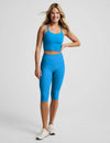 Beyond Yoga Spacedye Slim Racerback Cropped Tank - Malibu Lagoon Heather
