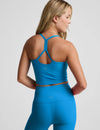 Beyond Yoga Spacedye Slim Racerback Cropped Tank - Malibu Lagoon Heather