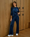 Splits59 Joy Velour Crewneck - Indigo