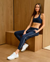 Splits59 Airweight Jogger 7/8 with Piping - Indigo/White