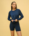 Splits59 Brooks Fleece Long Sleeve Sweatshirt - Indigo