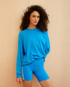 Splits59 Andie Oversized Fleece Sweatshirt - Riviera
