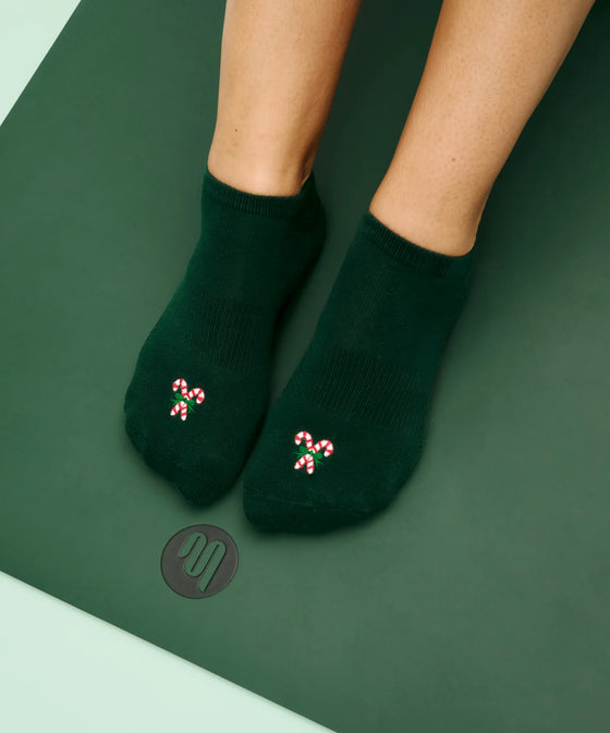 MoveActive Classic Low Rise Grip Socks - Peppermint Candy