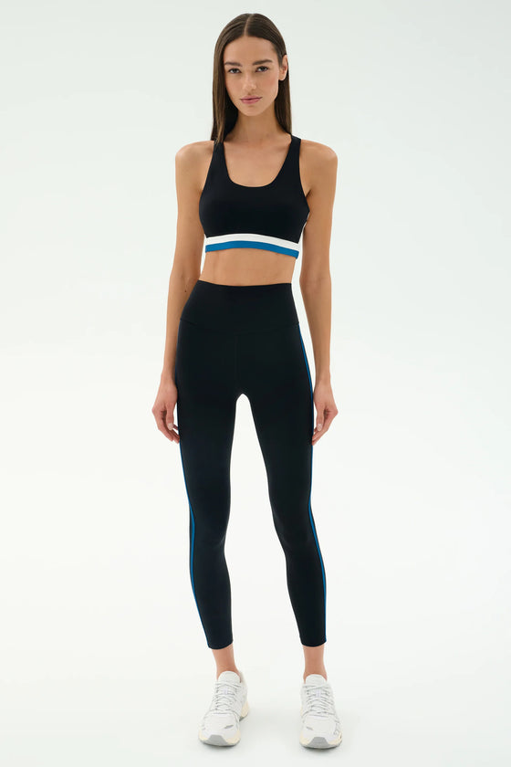 Splits59 Ella High Waist Airweight 7/8 Legging - Black/Stone Blue