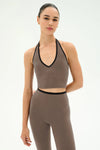 Splits59 Rory Airweight Halter Bralette - Lentil/Blk