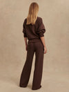 Varley The Wide Leg Pant 30" - Coffee Bean Marl