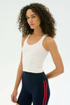 Splits59 Ashby Rib Crop Tank - White