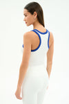 Splits59 Kiki Rib Tank - White/Cobalt
