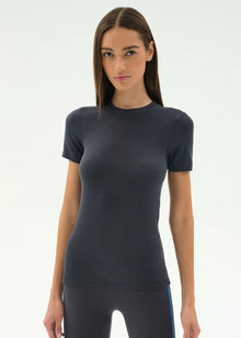  Splits59 Louise Rib Short Sleeve - Graphite
