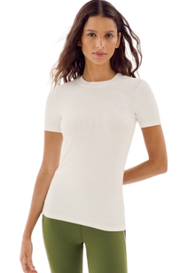  Splits59 Louise Rib Short Sleeve White