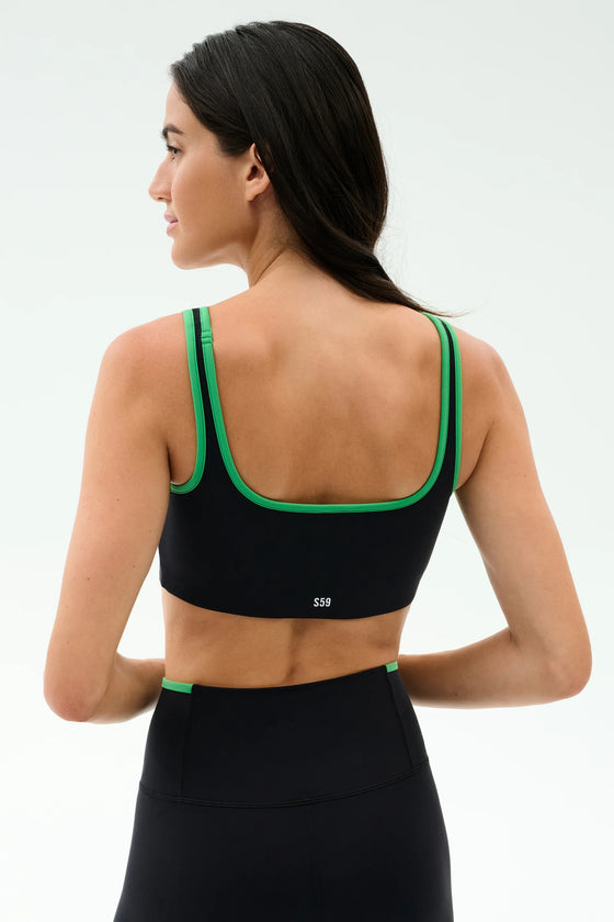 Splits59 Cait Rigor Bra - Black/Grass