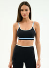 Splits59 Eva Rigor Double Strap Bra -  Black/Skylight