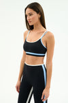 Splits59 Eva Rigor Double Strap Bra -  Black/Skylight
