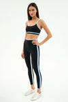 Splits59 Eva Rigor Double Strap Bra -  Black/Skylight