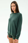Splits59 Andie Oversized Fleece Sweatshirt - Military