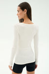 Splits59 Louise Rib Henley - White