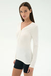Splits59 Louise Rib Henley - White