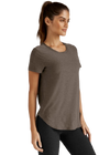 Beyond Yoga Featherweight On The Down Low Tee - Soft Umber Heather