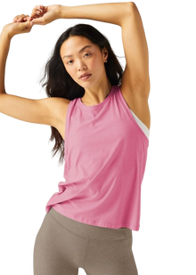  Beyond Yoga Featherweight Rebalance Tank - Pink Bloom Heather