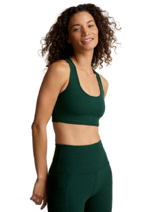  Beyond Yoga Spacedye Simplicity Bra - Dark Spruce Green Heather