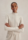 Varley Rufus Cropped Zip Through - Pebble  Marl