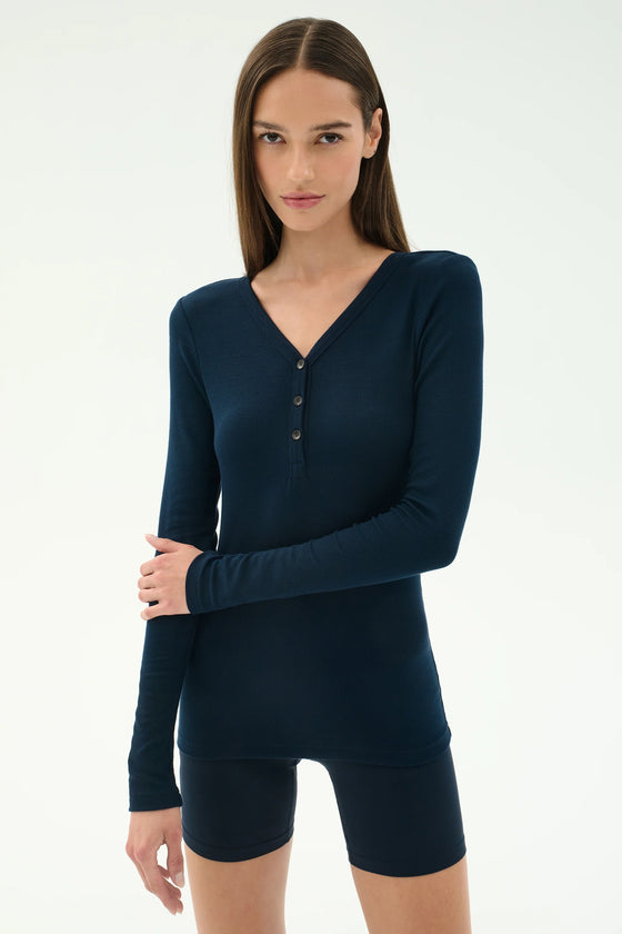 Splits59 Louise Rib Henley - Indigo