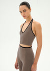 Splits59 Rory Airweight Halter Bralette - Lentil/Blk