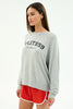 Splits59 Andie Oversized Fleece Varsity Graphic Sweatshirt - Grey