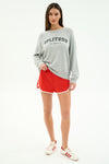 Splits59 Andie Oversized Fleece Varsity Graphic Sweatshirt - Grey