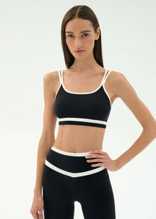  Splits59 Eva Rigor Double Strap Bra - Black/White