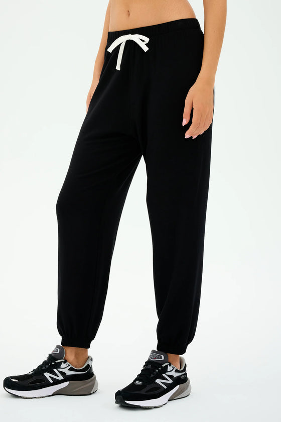 Splits59 Andie Oversized Fleece Sweatpant - Black