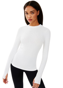  Splits59 Louise Rib Long Sleeve - White