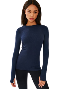  Splits59 Louise Rib Long Sleeve - Indigo