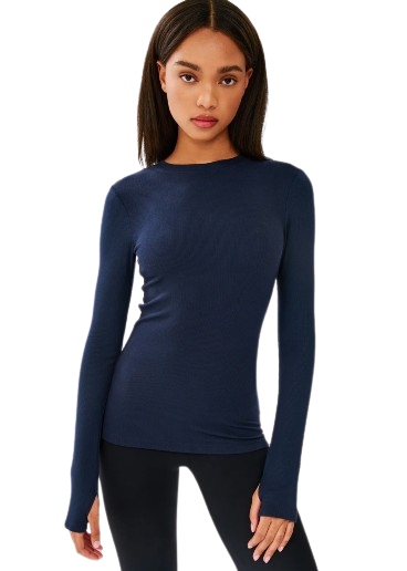 Splits59 Louise Rib Long Sleeve - Indigo