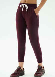  Splits59 Reena Fleece 7/8 Pant - Dark Cherry