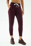 Splits59 Reena Fleece 7/8 Pant - Dark Cherry
