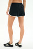 Splits59 Megan Woven Nylon Run Short - Black/Creme