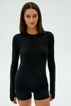 Splits59 Louise Rib Long Sleeve - Black