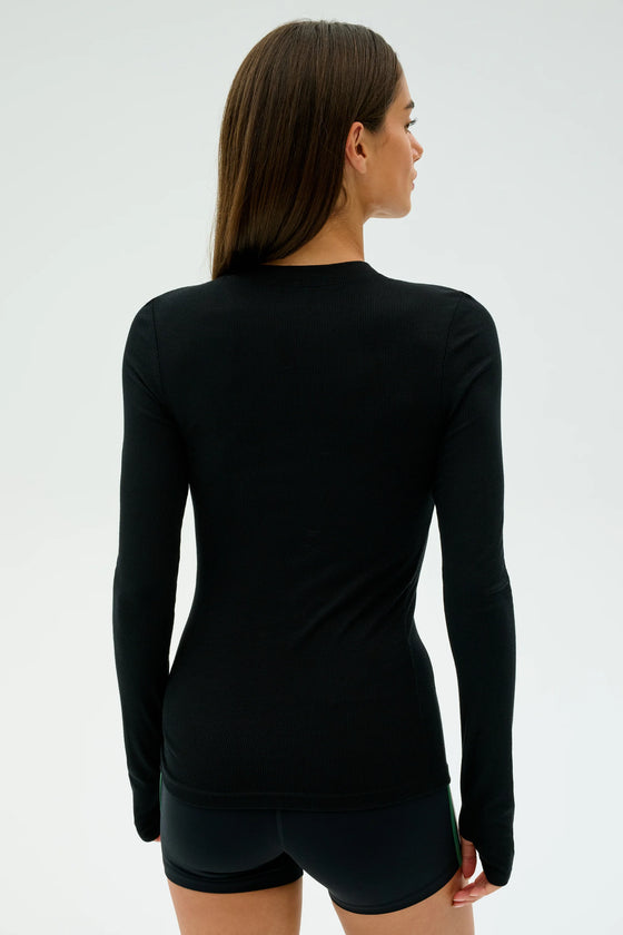 Splits59 Louise Rib Long Sleeve - Black