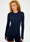 Splits59 Louise Rib Long Sleeve - Indigo